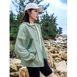 拓路者速乾透氣防曬衣25年夏女防紫外線UPF50+可收納防曬服