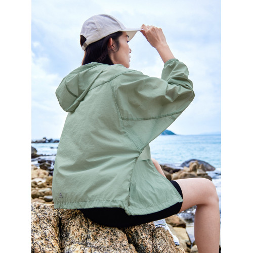拓路者速乾透氣防曬衣25年夏女防紫外線UPF50+可收納防曬服