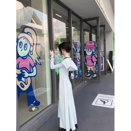 冰絲全身超長款防曬衣女2025夏季新款戶外輕薄防紫外線防曬裙收腰