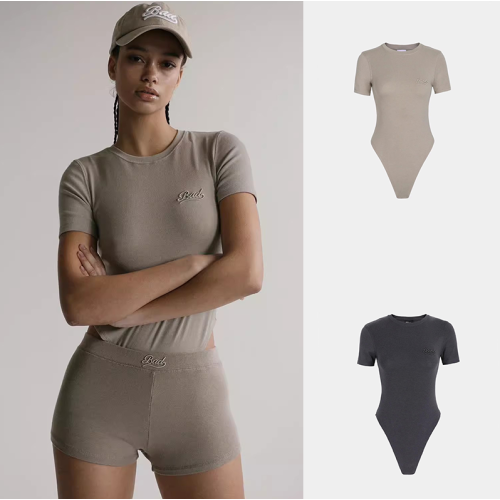 韓國潮牌Badblood短袖刺綉連體衣女美式修身顯瘦內搭上衣三角 韓國潮牌Badblood短袖刺綉連體衣女美式修身顯瘦內搭上衣三角