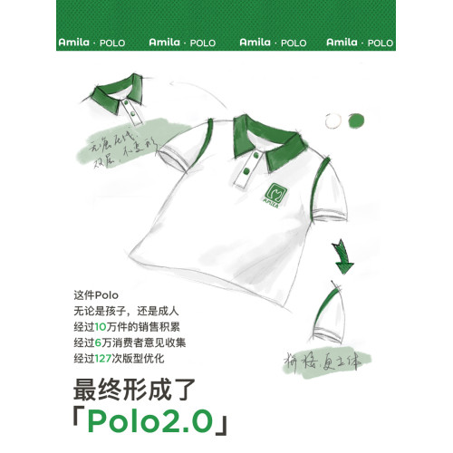 【風洞速乾】Amila2025夏季新款童裝親子裝T恤母女polo領連衣裙