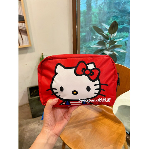 日系新款kitty大容量折曡洗漱包旅行防水化妝包收納袋
