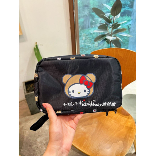 日系新款kitty大容量折曡洗漱包旅行防水化妝包收納袋