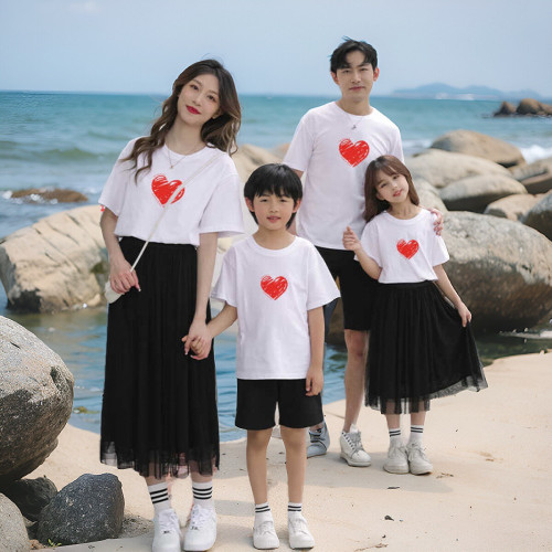 炸街親子裝夏季一家三口四口母子母女裝紗裙子2025新款潮洋氣夏裝
