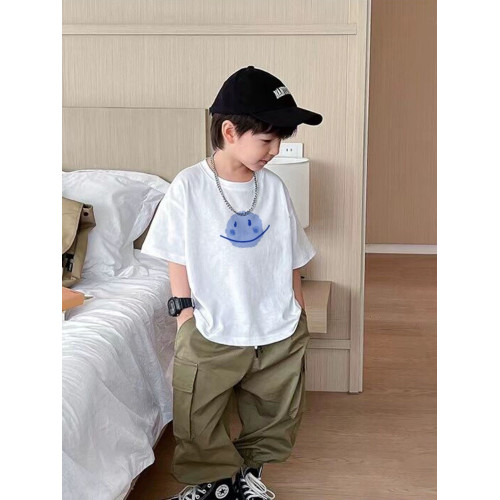卡通親子裝夏季新款2025一家三口嬰兒爬服影樓拍照百搭T恤家庭裝
