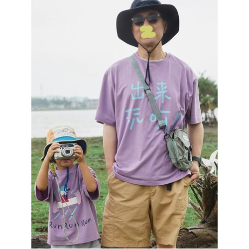 100%棉】親子裝一家三口t恤母女裝夏季短袖洋氣新款母子裝親子t恤