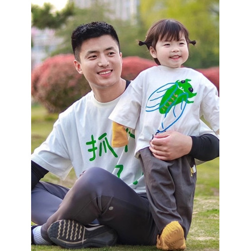 100%棉】親子裝一家三口t恤母女裝夏季短袖洋氣新款母子裝親子t恤