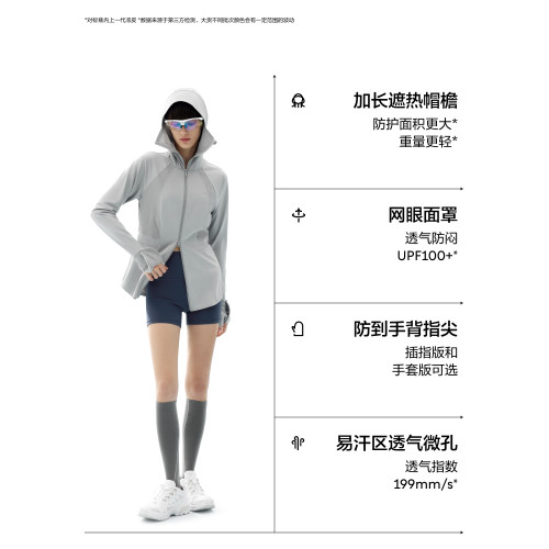 蕉內涼皮302UV Pro女士防曬衣護手背皮膚衣修身速乾3A抗菌防曬服