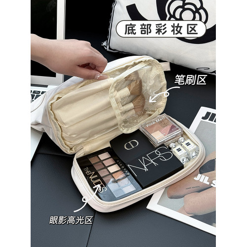 化妝包女化妝刷收納包小型可攜式襍物大容量旅行洗漱多功能精緻