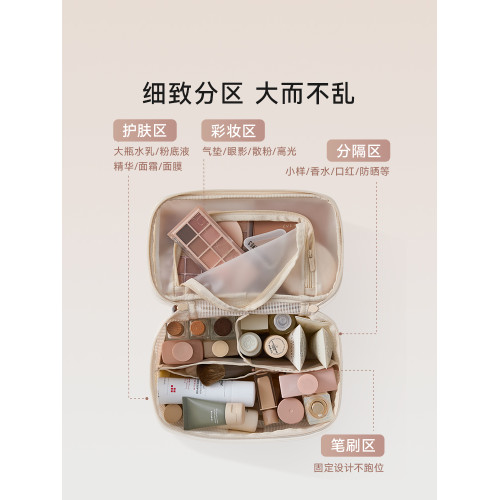 裡序化妝包女2025新款可攜式外出旅行大容量分區收納包手提包袋