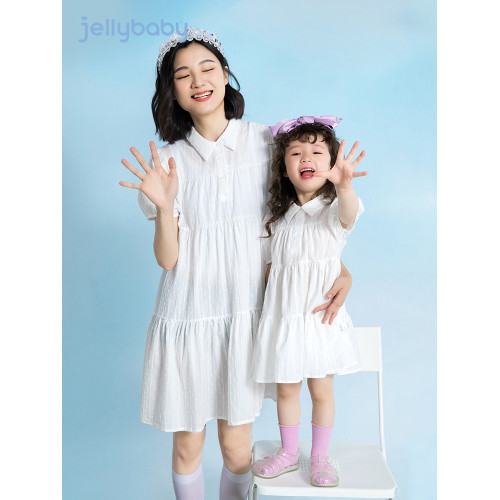 杰里貝比母女裝2025新款女童純棉裙子寶寶夏款高級連衣裙夏親子裝