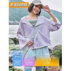 時尚寬松防曬衣女款夏涼感冰絲透氣防紫外線戶外皮膚衣原紗防曬服