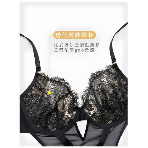 Fuluola2025新款連體衣女性感內衣蕾絲超薄歐美緊身火辣趣味純欲