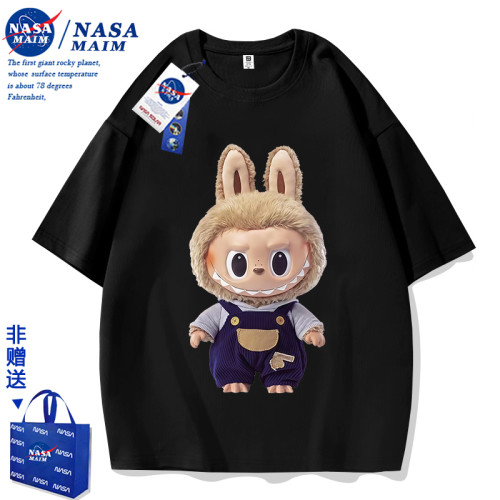 拉布布t恤兒童短袖夏季2025新款純棉男女童半袖親子裝情侶裝上衣