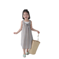 2025年夏季新款童裝日系女童吊帶羅紋背心親子裝