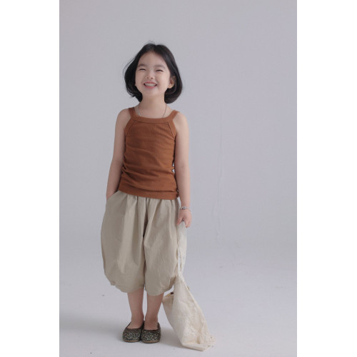 2025年夏季新款童裝日系女童吊帶羅紋背心親子裝