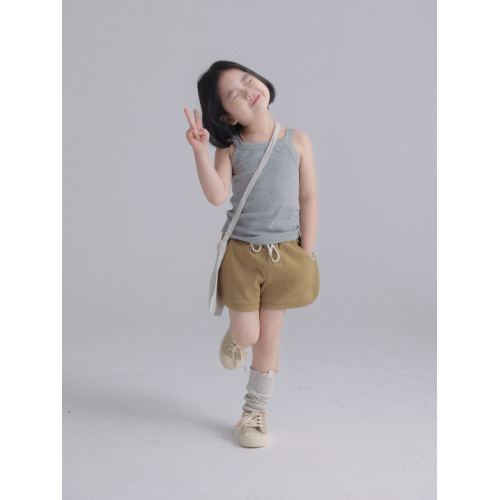 2025年夏季新款童裝日系女童吊帶羅紋背心親子裝