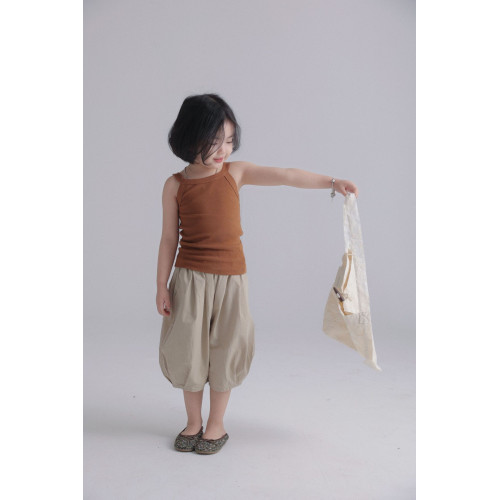 2025年夏季新款童裝日系女童吊帶羅紋背心親子裝