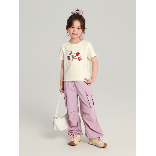 布丁哈魯童裝夏裝女童洋氣褲子2026夏季新款兒童潮酷百搭工裝長褲