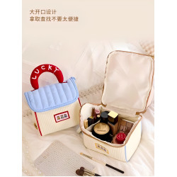 易高卡通化妝包大容量分區可攜式手提旅行護膚品刷收納洗漱袋