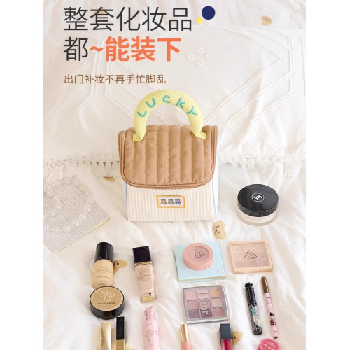 易高卡通化妝包大容量分區可攜式手提旅行護膚品刷收納洗漱袋