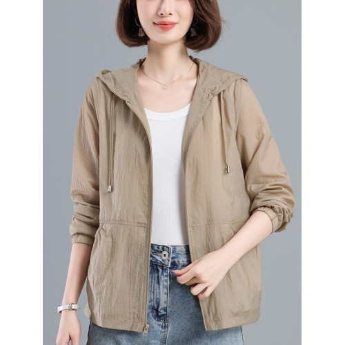 防曬衣女連帽2025年夏季新款防曬服洋氣減齡中年媽媽大碼輕薄外套