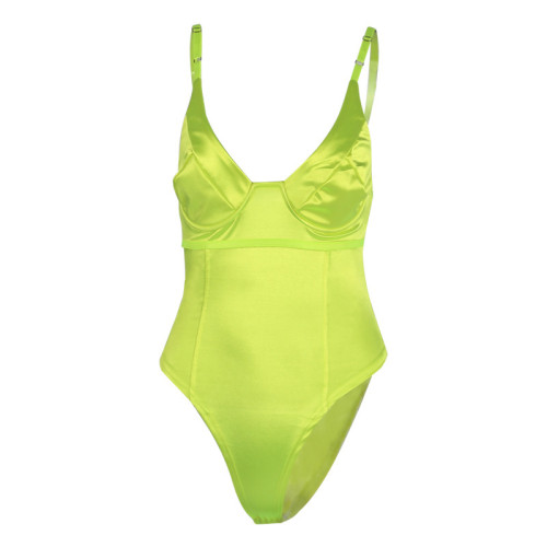 吊帶背心純色連體衣Bodysuit Women's Sexy Backless Bodysuit
