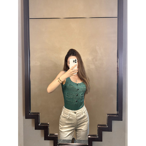 孔雀綠小香吊帶連體衣女2025年夏季新款性感露背度假辣妹泳衣上衣