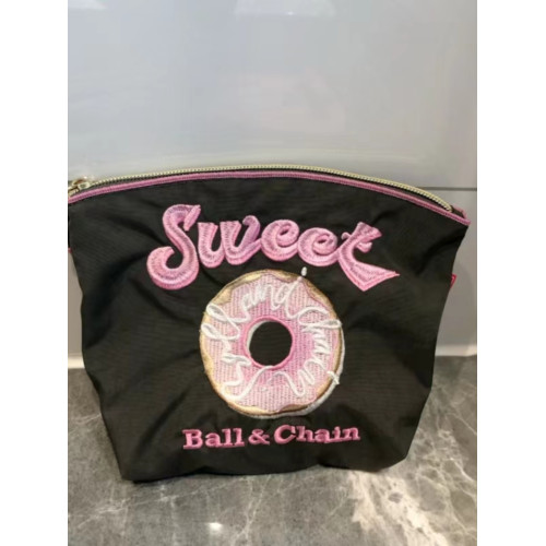 日系小衆刺綉收納袋女ball chain新款化妝包防潑水尼龍小包