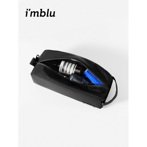 imblu 洗漱包可攜式再生尼龍防水化妝包旅行出差男高級健身女收納袋