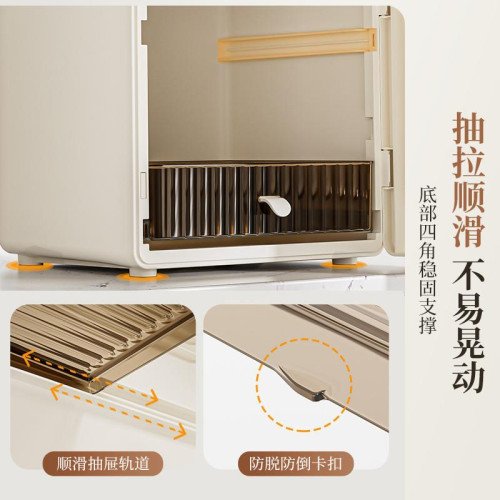 輕奢化妝盒防塵避光桌面化妝品收納盒高級感大容量梳妝台化妝櫃