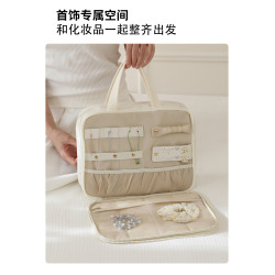 化妝包2025新款首飾包可攜式大容量化妝品化妝刷透明防水旅行收納包