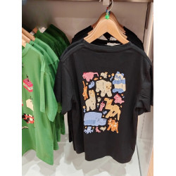 中大童夏男童女童親子裝我的世界印花短袖T恤衫兒童衣服可愛上衣i