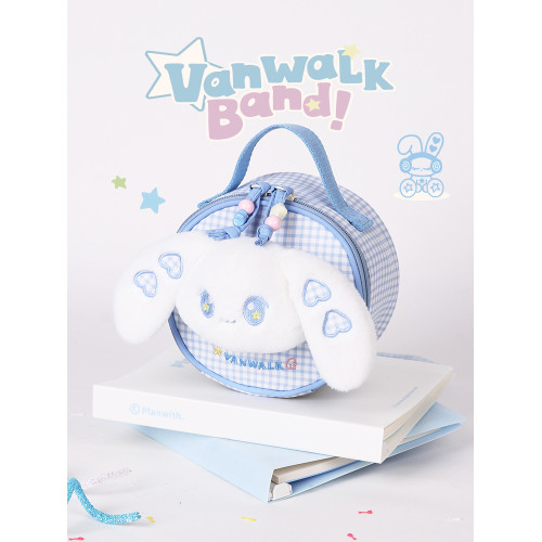 VANWALK happy band品牌原創毛絨兔子收納包旅行可攜式洗漱化妝包女