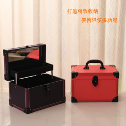 高檔帶鏡子手提足療技師工具箱居家化妝品收納箱採耳足浴收納盒子