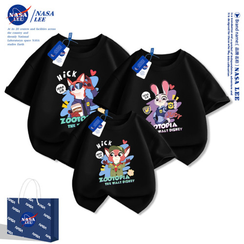 NASA不一樣的親子裝夏裝一家三口短袖t恤純棉2025新款炸街母女裝