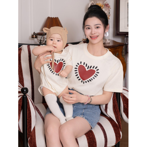 全家福親子裝一家三口四口滿月小月齡百天周嵗嬰兒母子母女親子照