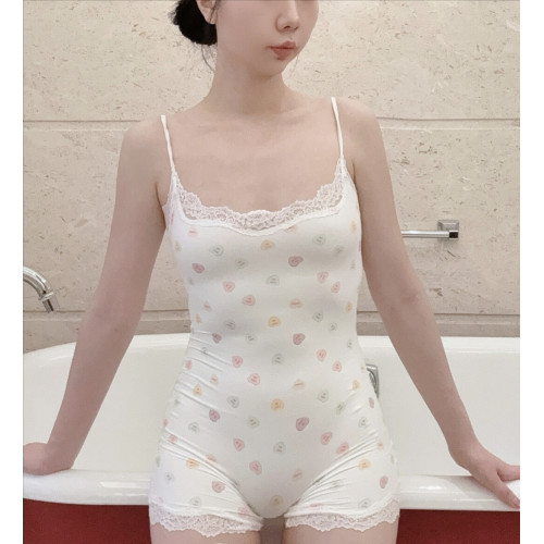 歐美風性感小個子可外穿拼接蕾絲花邊性感顯瘦連體褲輕塑連體衣女