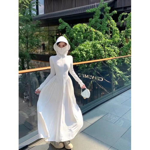 德國夏季防曬衣女2024新款冰絲輕薄透氣防紫外線中長款修身防曬服