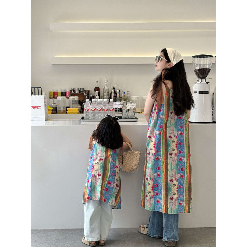 民族風親子裝母女裝款夏沙漠北京新疆雲南西北廈門旅遊穿搭連衣裙
