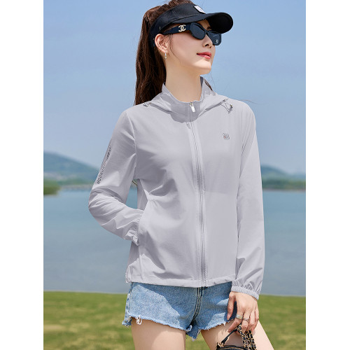 防曬衣女款修身2025夏季新款時尚戶外運動防曬服冰絲涼感薄款外套