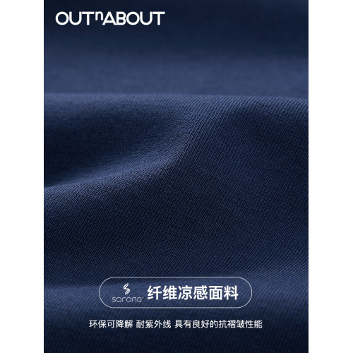 OUTnABOUT兒童觀鳥印花短袖T恤2024夏季新款男女童寬松親子裝上衣