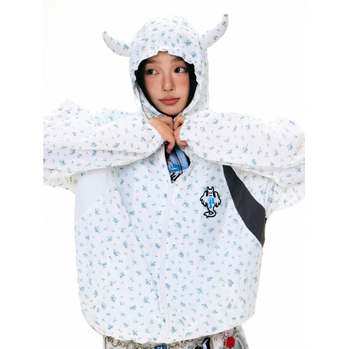 梁拌泡菜upf50+海邊碎花防曬衣女2025新款戶外防紫外線防曬服外套