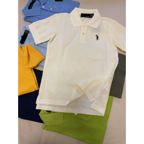 男孩翻領短袖polo衫夏天兒童珠地棉女孩夏裝中大童休閒親子裝