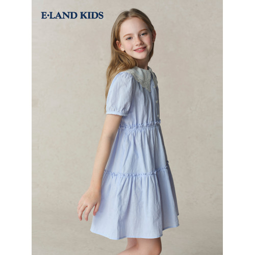 eland kids衣戀童裝女童連衣裙2025年春夏新品法式公主裙畢業禮服