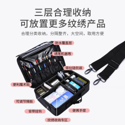 秀博士化妝箱手提便捷大容量化妝品收納盒美甲美睫紋綉工具箱家用