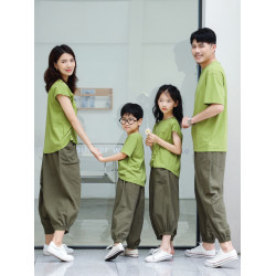以匠/2025夏裝新款原創設計夏日感T恤全家裝一家三四口全家親子裝