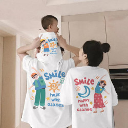 特別的親子裝一家三口四口母女夏裝2025新款高級純棉母子短袖t恤T