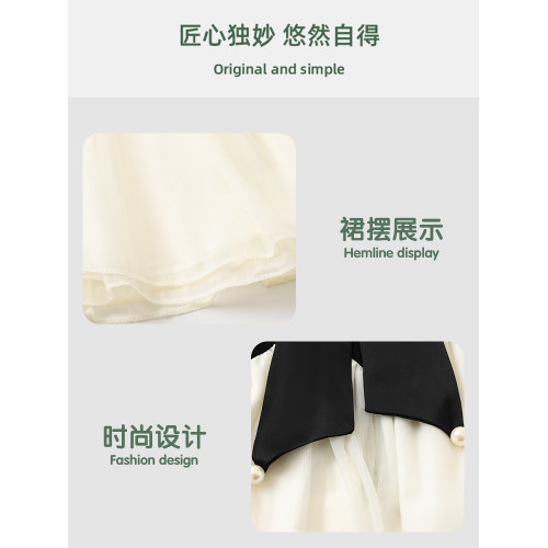英國Herberly女童背心裙夏款生日禮服連衣裙女孩露背網紗裙公主裙