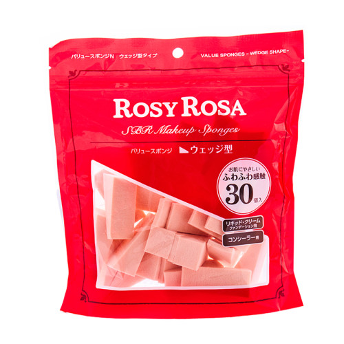 日本rosy rosa化妝海綿方形菱形五角三角粉底液果凍粉撲乾溼兩用
